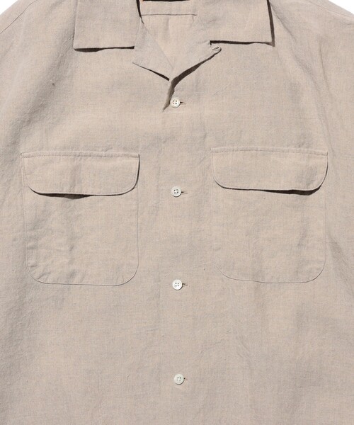 BEAMS PLUS(ビームスプラス)の「Open Collar 1/40 Linen(シャツ/ブラウス・メンズ・ナチュラル/ブルー/チャコールグレー/ホワイト・X-LARGE/LARGE/MEDIUM/SMALL)」の16枚目の写真