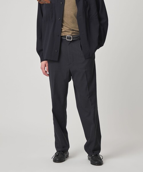 Steven Alan＞ TCL オックスフォード アウト ワンプリーツ スラックス