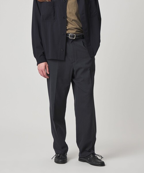 Steven Alan＞ TCL オックスフォード アウト ワンプリーツ スラックス
