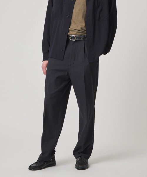 Steven Alan＞ TCL オックスフォード アウト ワンプリーツ スラックス