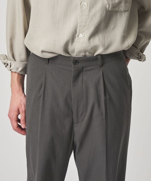Steven Alan＞ TCL オックスフォード アウト ワンプリーツ スラックス