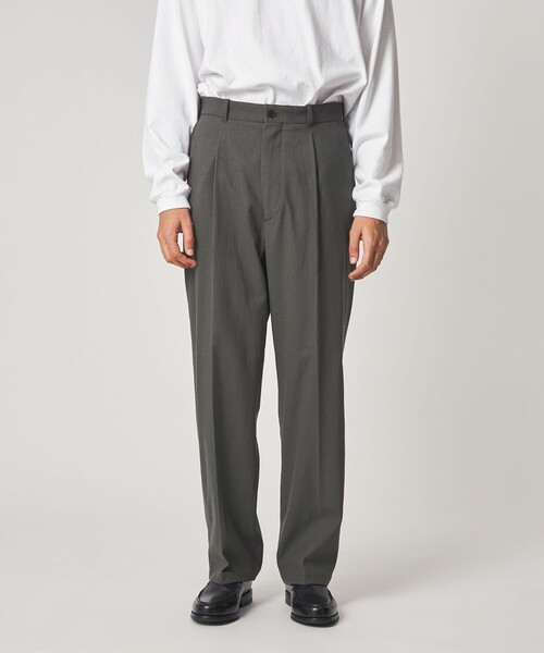 Steven Alan＞ TCL オックスフォード アウト ワンプリーツ スラックス