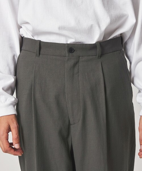 Steven Alan＞ TCL オックスフォード アウト ワンプリーツ スラックス