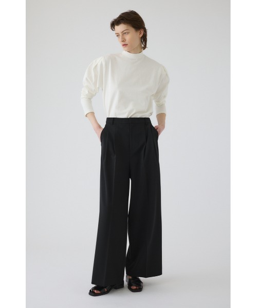 RIM.ARK(リムアーク)の「Piping design PT パイピング デザイン パンツ(スラックス・レディース・ブラック/アイボリー/グレイッシュベージュ・38/36)」の10枚目の写真