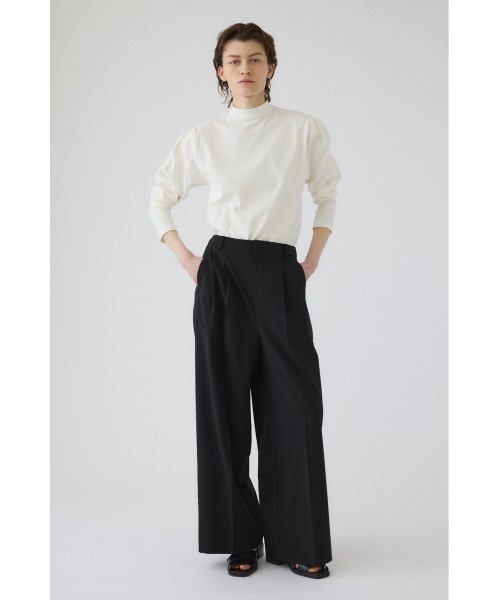 RIM.ARK(リムアーク)の「Piping design PT パイピング デザイン パンツ(スラックス・レディース・ブラック/アイボリー/グレイッシュベージュ・38/36)」の9枚目の写真