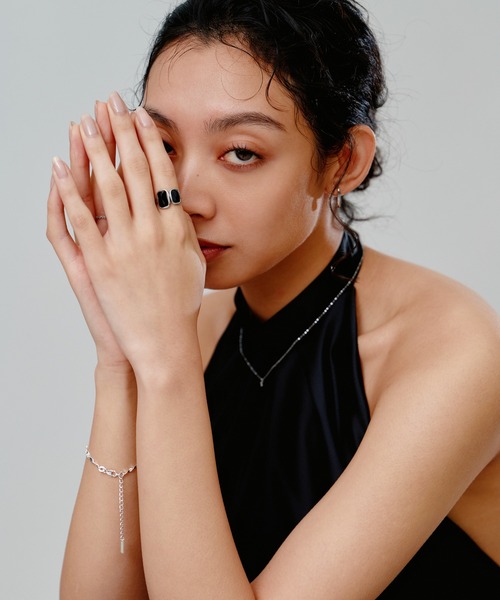 novice（ノーヴィス）の「【novice】Dual Stone Ring［Stainless］（リング・レディース・シルバー/ゴールド・FREE）」の5枚目の写真