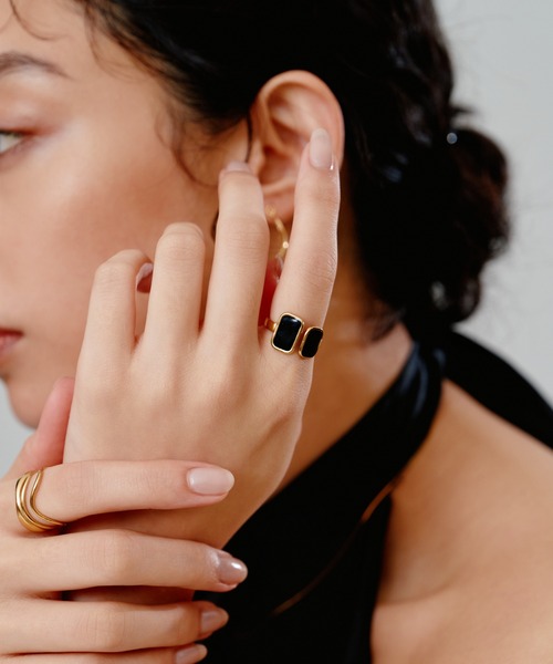 novice（ノーヴィス）の「【novice】Dual Stone Ring［Stainless］（リング・レディース・シルバー/ゴールド・FREE）」の9枚目の写真