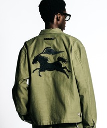 CRIMIE（クライミー）の「CR MUSTANG EMBROIDERY ZIP BLOUSON _ BACK SATIN（ブルゾン）」