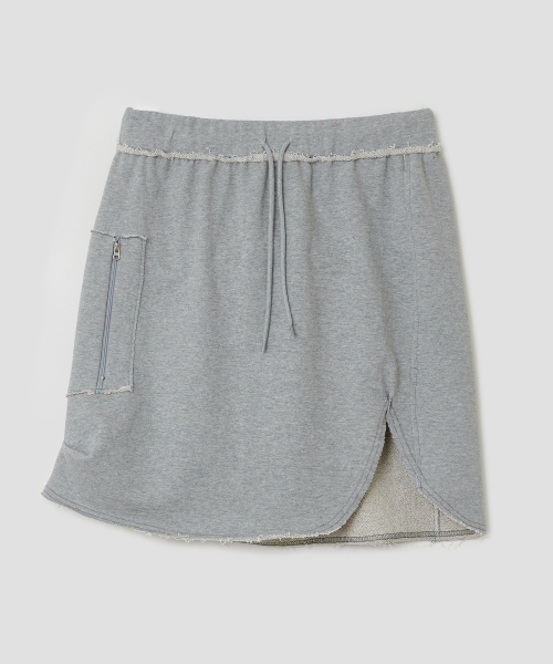 TYPESERVICE（タイプサービス）の「Slit Pocket Jersey Skirt [Gray]（スカート・レディース・その他・FREE）」の2枚目の写真