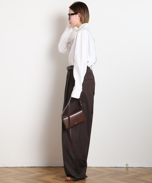 AP STUDIO(エーピーストゥディオ)の「【REMAIN/リメイン】Cocoon Suiting Pants With Pleats(スラックス・レディース・ブラウン・36/34)」の5枚目の写真
