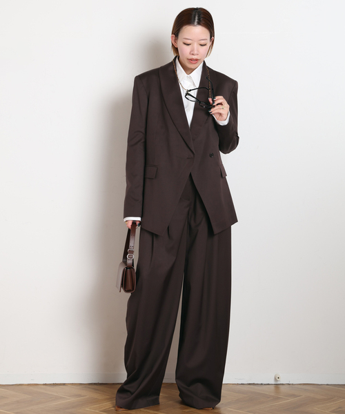 AP STUDIO(エーピーストゥディオ)の「【REMAIN/リメイン】Cocoon Suiting Pants With Pleats(スラックス・レディース・ブラウン・36/34)」の7枚目の写真