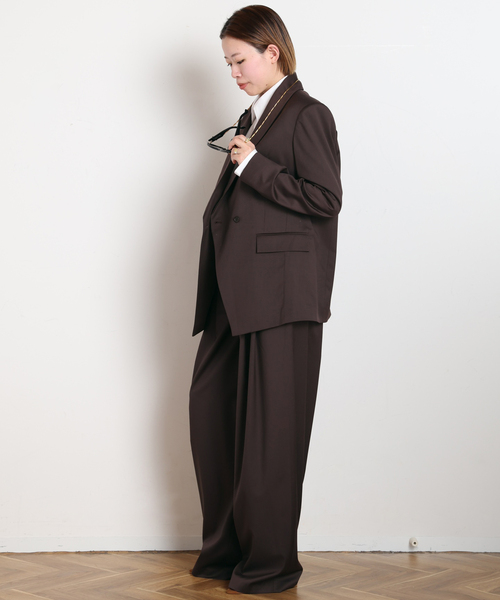 AP STUDIO(エーピーストゥディオ)の「【REMAIN/リメイン】Cocoon Suiting Pants With Pleats(スラックス・レディース・ブラウン・36/34)」の8枚目の写真