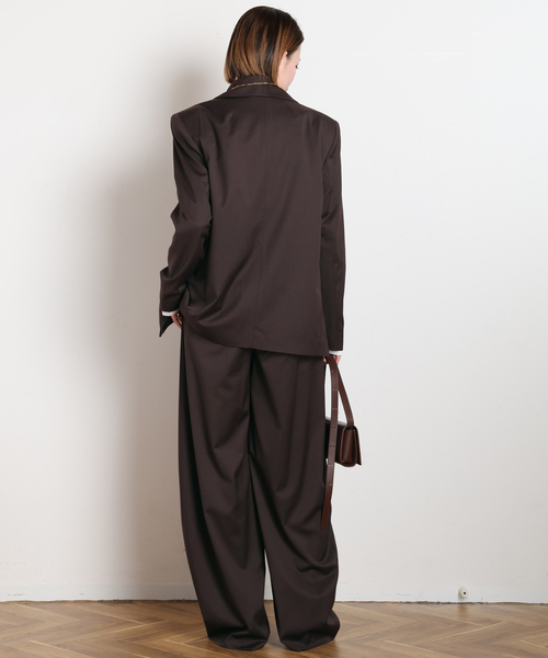 AP STUDIO(エーピーストゥディオ)の「【REMAIN/リメイン】Cocoon Suiting Pants With Pleats(スラックス・レディース・ブラウン・36/34)」の9枚目の写真