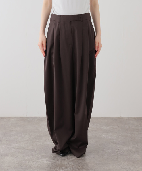 AP STUDIO(エーピーストゥディオ)の「【REMAIN/リメイン】Cocoon Suiting Pants With Pleats(スラックス・レディース・ブラウン・36/34)」の10枚目の写真