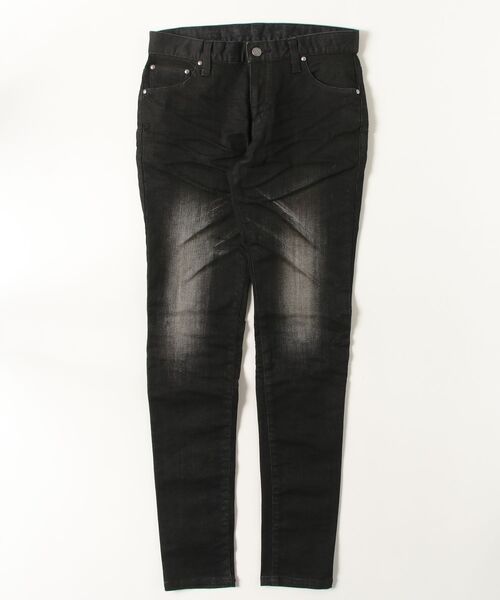 TORNADO MART(トルネードマート)の「TORNADO MART∴モノクロームシェイドスキニーデニム(デニムパンツ・メンズ・ブラック/グレー・L/M/S/LL)」の2枚目の写真