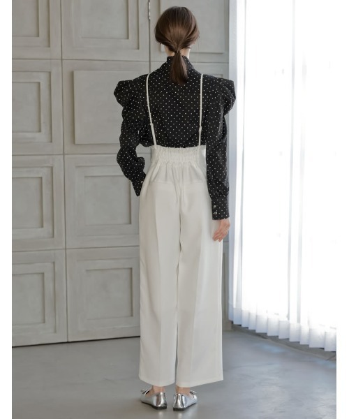 Re:EDIT（リエディ）の「[2026S/S COLLECTION][MEISM by Re:EDIT]無地orドットパワショルVネックボウタイブラウス（シャツ/ブラウス・レディース・ホワイト系その他/ホワイト/ブラック/ブラック系その他・MEDIUM/LARGE）」の18枚目の写真