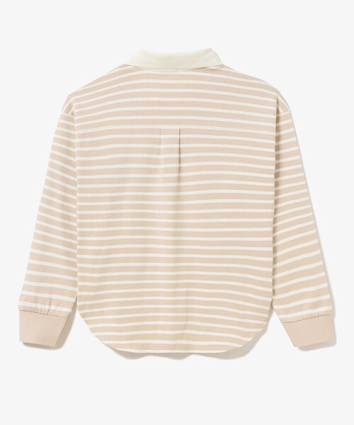 LACOSTE(ラコステ)の「スキッパーネック ボーダーポロシャツ(ポロシャツ・レディース・オフホワイト/ベージュ・34/36/38/40)」の14枚目の写真