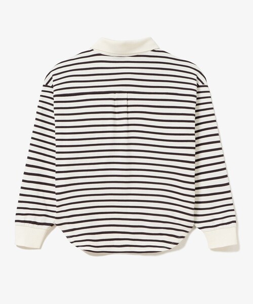 LACOSTE(ラコステ)の「スキッパーネック ボーダーポロシャツ(ポロシャツ・レディース・オフホワイト/ベージュ・34/36/38/40)」の11枚目の写真