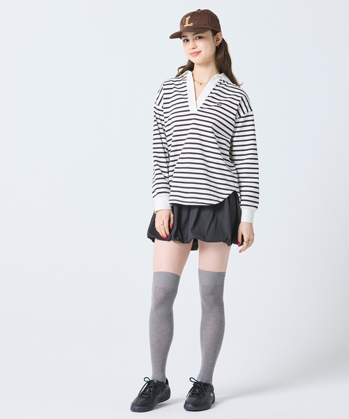 LACOSTE(ラコステ)の「スキッパーネック ボーダーポロシャツ(ポロシャツ・レディース・オフホワイト/ベージュ・34/36/38/40)」の18枚目の写真
