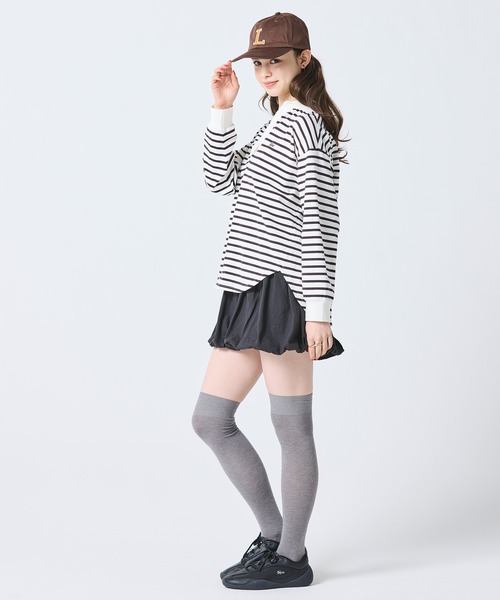LACOSTE(ラコステ)の「スキッパーネック ボーダーポロシャツ(ポロシャツ・レディース・オフホワイト/ベージュ・34/36/38/40)」の19枚目の写真