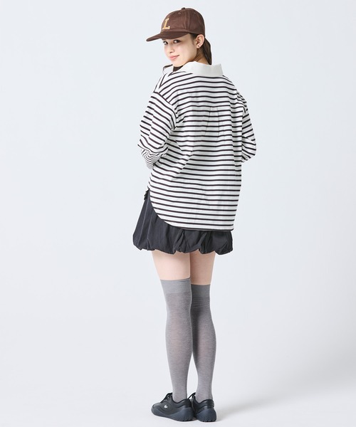 LACOSTE(ラコステ)の「スキッパーネック ボーダーポロシャツ(ポロシャツ・レディース・オフホワイト/ベージュ・34/36/38/40)」の20枚目の写真