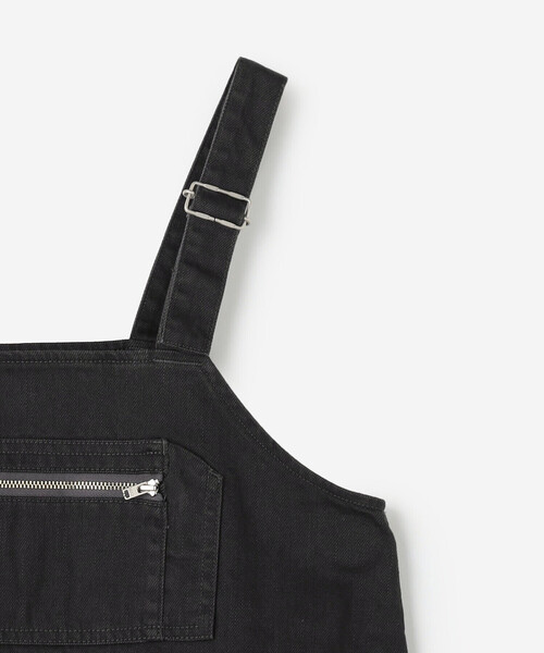 DANTON（ダントン）の「DANTON | ドリル サロペットスカート WOMEN（ジャンパースカート・レディース・ブラック・36）」の8枚目の写真