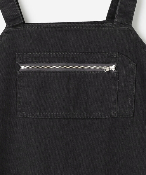 DANTON（ダントン）の「DANTON | ドリル サロペットスカート WOMEN（ジャンパースカート・レディース・ブラック・36）」の10枚目の写真