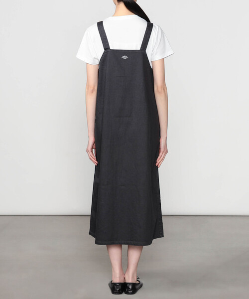 DANTON（ダントン）の「DANTON | ドリル サロペットスカート WOMEN（ジャンパースカート・レディース・ブラック・36）」の4枚目の写真