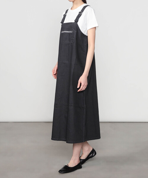 DANTON（ダントン）の「DANTON | ドリル サロペットスカート WOMEN（ジャンパースカート・レディース・ブラック・36）」の13枚目の写真