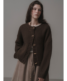 THEMITTEN（ザ・ミトン）の「Woolly duffle cardigan (brown)（カーディガン/ボレロ）」
