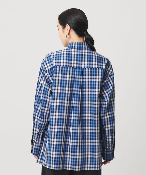 BEAUTY&YOUTH UNITED ARROWS(ビューティーアンドユースユナイテッドアローズ)の「コットン チェック オーバーサイズ シャツ(シャツ/ブラウス・レディース・ネイビー/グレー系・FREE)」の11枚目の写真