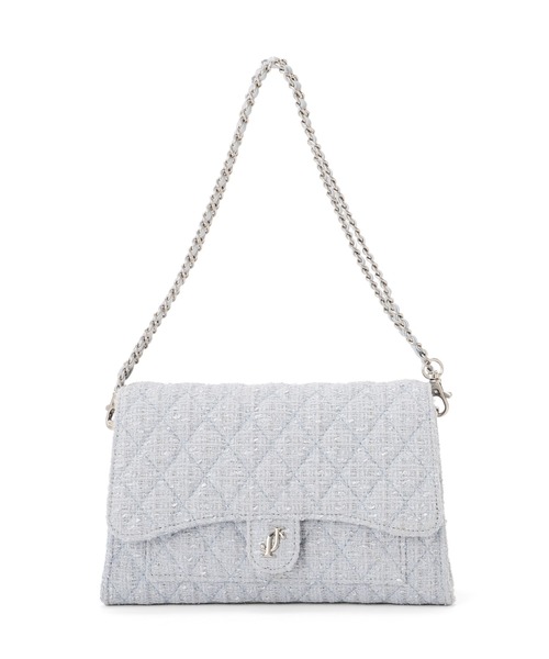 JILL by JILL STUART（ジルバイジルスチュアート）の「【再入荷】ツイードキルティングチェーンバッグ（ショルダーバッグ・レディース・ネイビー/ピンク/ブルー・FREE）」の10枚目の写真