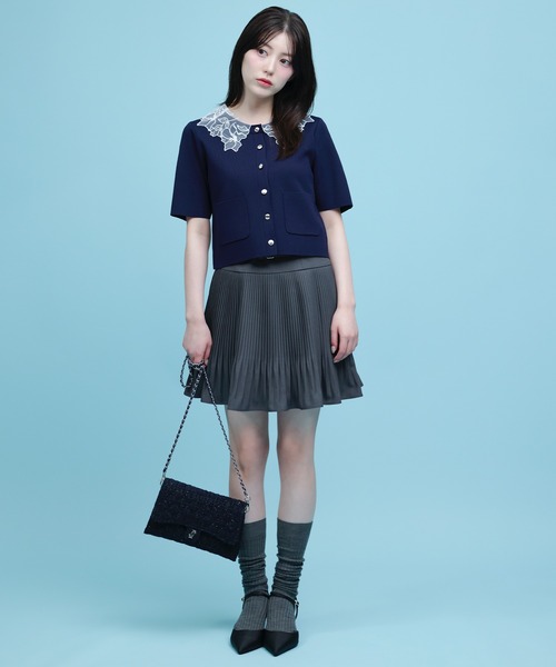 JILL by JILL STUART(ジルバイジルスチュアート)の「【再入荷】ツイードキルティングチェーンバッグ(ショルダーバッグ・レディース・ネイビー/ピンク/ブルー・FREE)」の22枚目の写真