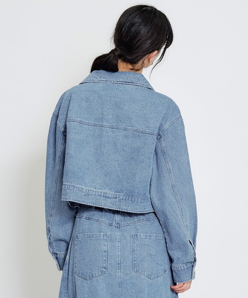 REDYAZEL（レディアゼル）の「【Denim Series】ダブルカラーデニムジャケット（デニムジャケット・レディース・ダークブルー/ブルー/ブラック・FREE）」の17枚目の写真