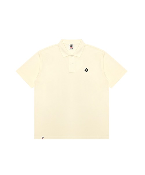 AAPE BY A BATHING APE（エーエイプバイアベイシングエイプ）の「AAPE NOW SPADES POLO（ポロシャツ・メンズ・アイボリー/ブラック/ネイビー・SMALL/MEDIUM/X-LARGE/LARGE/XX-LARGE）」の2枚目の写真