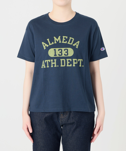 Champion(チャンピオン)の「Champion/チャンピオン SLOBE別注 ロゴTシャツ(Tシャツ/カットソー・レディース・アイボリー/ピンク/ホワイト/ネイビー・FREE)」の15枚目の写真