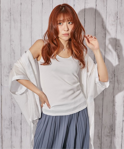 GORGE(ゴージ)の「《リブ ラウンドネック》タンクトップ/カジュアル/オールシーズン/全6色(タンクトップ・レディース・ブラウン/ライム/ブラック/その他/オフホワイト/チャコール・F)」の18枚目の写真