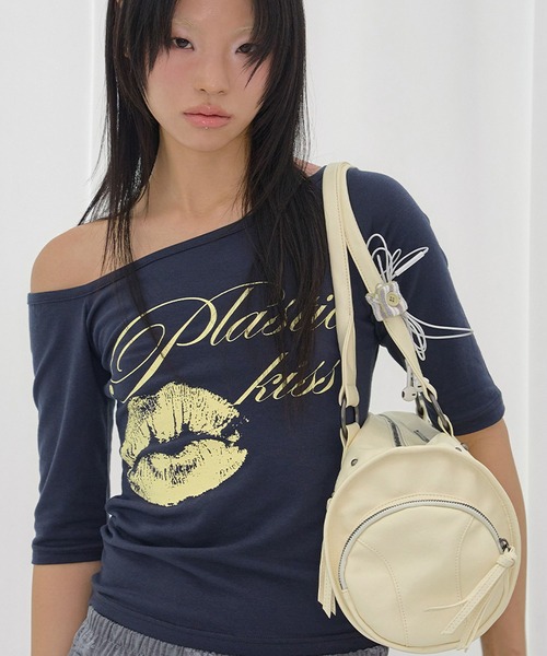 Ada.（エイダ）の「◇FANCYCLUB◇ブランド直輸入正規品/セットベールスタッドバッグ&ウォレット SET VEIL STUD BAG&WALLET（ショルダーバッグ・レディース・レモンイエロー/ブラック/ライトピンク・FREE）」の9枚目の写真