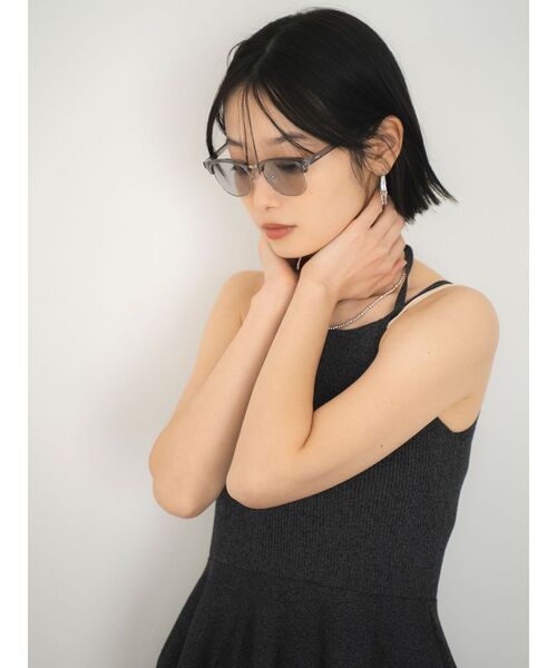 Ungrid（アングリッド）の「クリアハーフリムカラーサングラス（サングラス・レディース・クリア・FREE）」の4枚目の写真