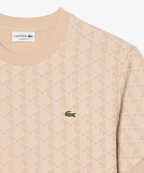 LACOSTE(ラコステ)の「モノグラムジャカードTシャツ(Tシャツ/カットソー・メンズ・ライトベージュ/ライトブルー/グレー/ダークブラウン・5/3/4/2/6)」の15枚目の写真