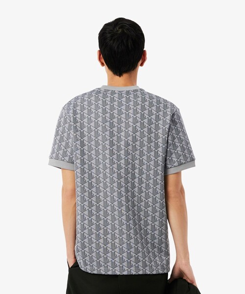 LACOSTE(ラコステ)の「モノグラムジャカードTシャツ(Tシャツ/カットソー・メンズ・ライトベージュ/ライトブルー/グレー/ダークブラウン・5/3/4/2/6)」の17枚目の写真