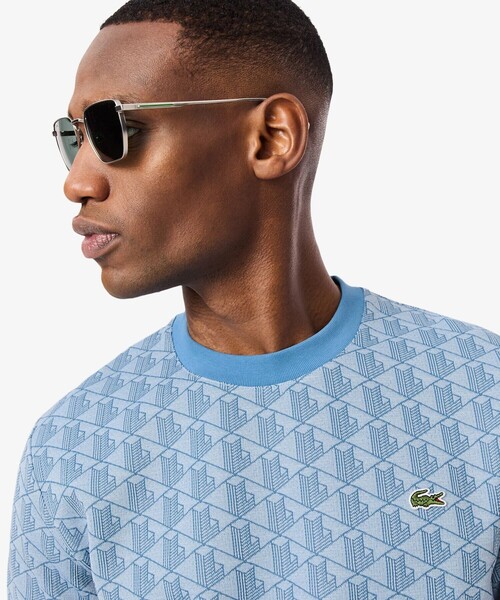 LACOSTE(ラコステ)の「モノグラムジャカードTシャツ(Tシャツ/カットソー・メンズ・ライトベージュ/ライトブルー/グレー/ダークブラウン・5/3/4/2/6)」の19枚目の写真