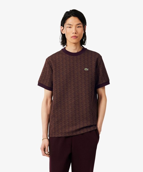 LACOSTE(ラコステ)の「モノグラムジャカードTシャツ(Tシャツ/カットソー・メンズ・ライトベージュ/ライトブルー/グレー/ダークブラウン・5/3/4/2/6)」の8枚目の写真