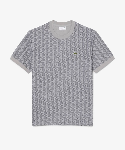 LACOSTE(ラコステ)の「モノグラムジャカードTシャツ(Tシャツ/カットソー・メンズ・ライトベージュ/ライトブルー/グレー/ダークブラウン・5/3/4/2/6)」の5枚目の写真