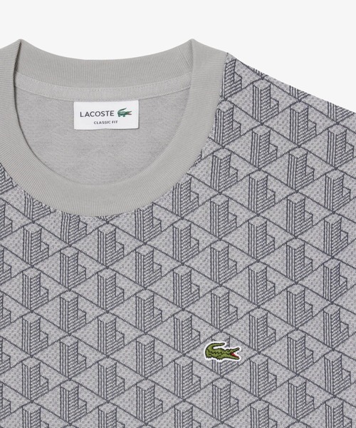 LACOSTE(ラコステ)の「モノグラムジャカードTシャツ(Tシャツ/カットソー・メンズ・ライトベージュ/ライトブルー/グレー/ダークブラウン・5/3/4/2/6)」の6枚目の写真