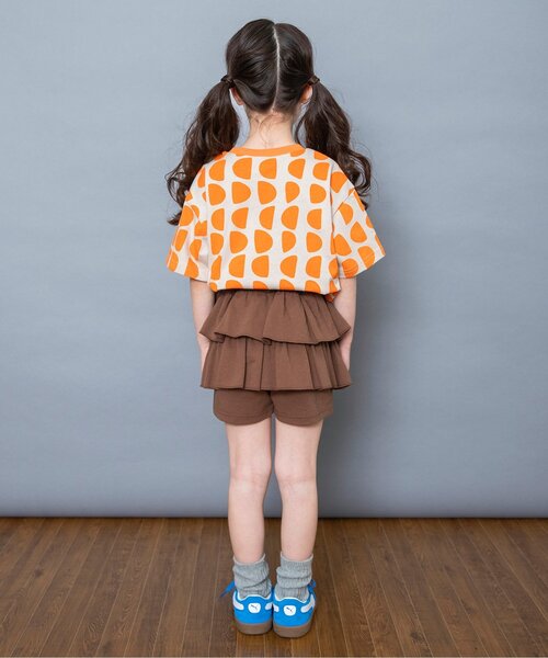 BREEZE(ブリーズ)の「【リンク/WEB限定】レトロ総柄半袖Tシャツ(Tシャツ/カットソー・キッズ・オレンジ/ブラウン/サーモンピンク/ブラック/カーキ/サックスブルー/オフホワイト・90/100/110/120/130/140)」の13枚目の写真