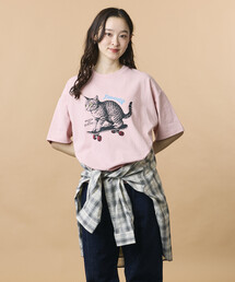 THRASHER（スラッシャー）の「THRASHER/スラッシャー 限定展開 THRASHER×FREAK'S STORE /スラッシャー 別注 ビッグシルエット アニマルプリント クルーネック Tシャツ / CAT（Tシャツ/カットソー）」