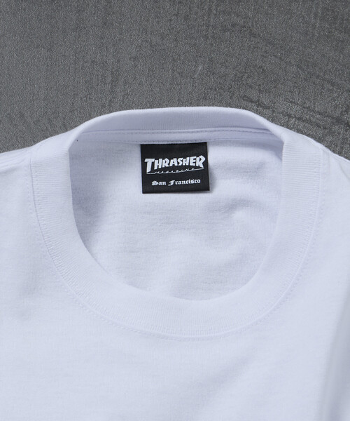 FREAK'S STORE(フリークスストア)の「限定展開 THRASHER×FREAK'S STORE スラッシャー 別注 ビッグシルエット アニマルプリント クルーネック Tシャツ CAT(Tシャツ/カットソー・メンズ・スミクロ/アッシュグレー/ホワイト/ピンク・LARGE/MEDIUM/SMALL)」の15枚目の写真