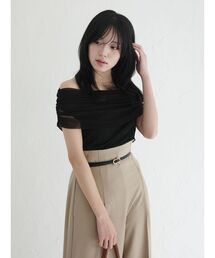 LAGUNAMOON | オフショルチュールトップス 【夏服】 【シアートップス】(シャツ/ブラウス)