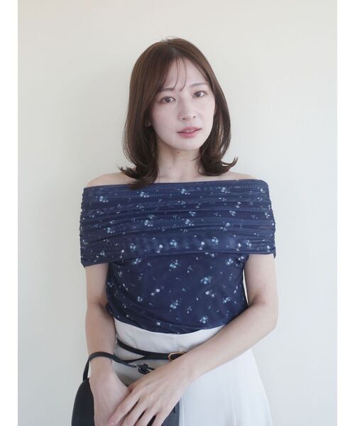 LAGUNAMOON(ラグナムーン)の「オフショルチュールトップス 【夏服】 【シアートップス】(シャツ/ブラウス・レディース・ライトグレー/ブラック/ネイビー/アイボリー・FREE)」の20枚目の写真
